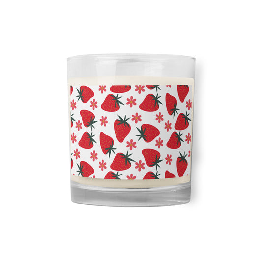 Strawberry wax candle